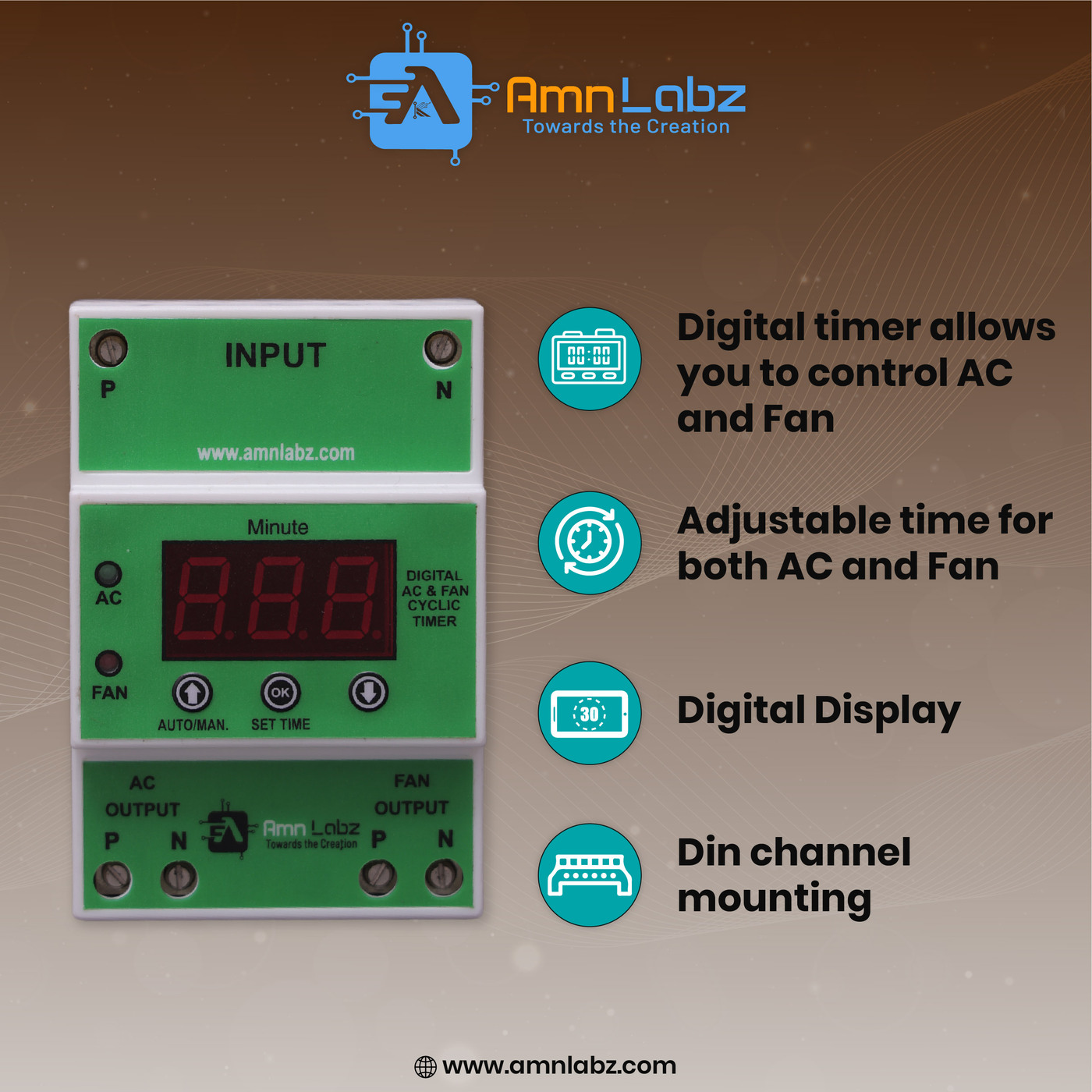 Air Conditioning power saver, Automatic AC and Fan on/Off Timer, AC and ...
