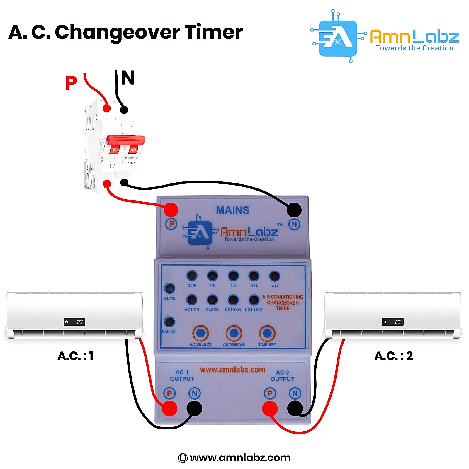 Air Conditioning Changeover Timer for 2 AC Air Conditioning Changeover Timer for 2 AC